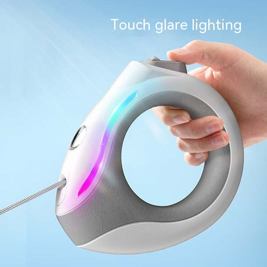 Ring With Light Dog Leash Pet Automatic Retractable Leash Luminous - Nunu Pets
